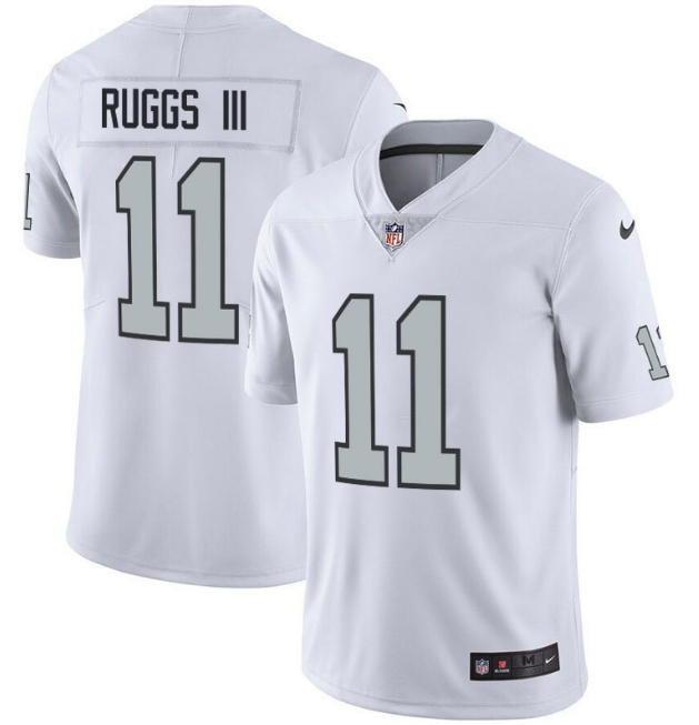 Men's Las Vegas Raiders #11 Henry Ruggs III White Color Rush Limited Stitched Jersey Men's Las Vegas Raiders #11 Henry Ruggs III White Color Rush Limited Stitched Jersey